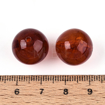 Round Acrylic Imitation Gemstone Beads OACR-R029-16mm-15A-1
