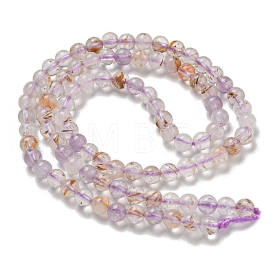 Natural Purple Rutilated Quartz Beads Strands G-B099-C01-01-1