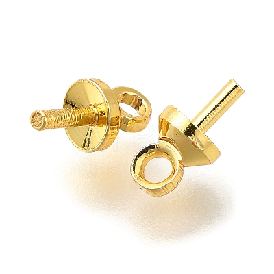 Brass Cup Pearl Peg Bails Pin Pendants KK-H506-10B-G-1