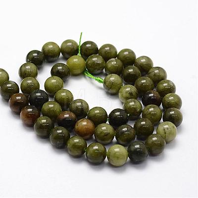 Natural Chinese Jade Beads Strands G-F363-8mm-1