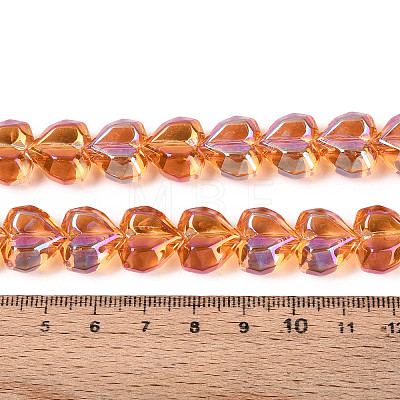 Electroplate Transparent Glass Beads Strands EGLA-B012-AB14-1