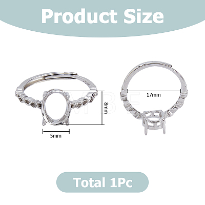 925 Sterling Silver Adjustable Ring Findings STER-WH0009-40A-1