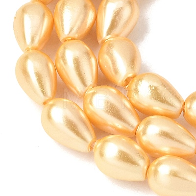 Electroplated Shell Pearl Beads Strands BSHE-C010-01B-1