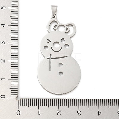 Christmas Theme 304 Stainless Steel Pendants STAS-Q005-01P-05-1