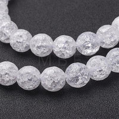 Synthetic Crackle Quartz Beads Strands G-SF10MM-43-1