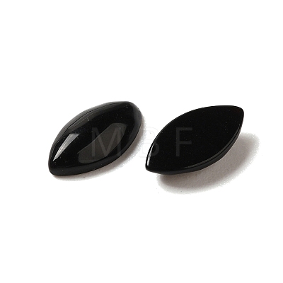 Synthetic Black Stone Cabochons G-F772-01B-09-1