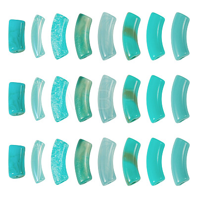 80Pcs 8 Styles Mixed Styles Acrylic Beads Sets MACR-TA0002-99B-1