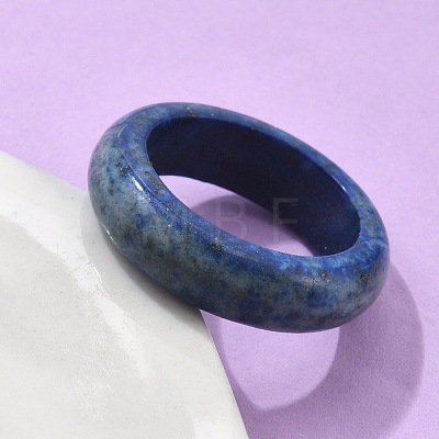 Natural Gemstone Plain Band Ring for Women RJEW-P044-01A-M-1