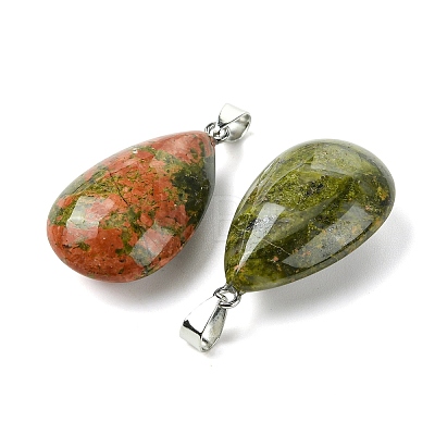 Natural Unakite Pendants GG-K002-09I-1