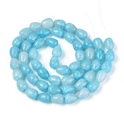 Baking Paint Crackle Glass Beads Strands DGLA-N019-03A-02-1