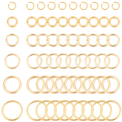 1200Pcs 6 Styles 304 Stainless Steel Jump Rings STAS-BBC0009-56-1