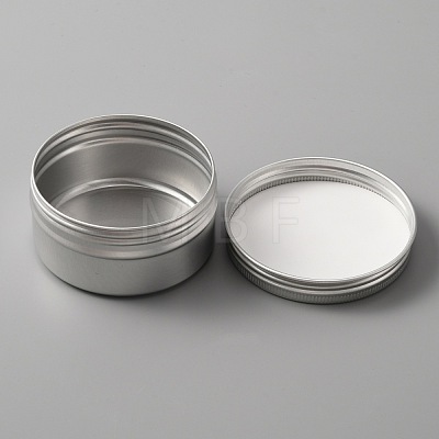 Aluminium Shallow Round Candle Tins AJEW-WH0312-59E-1