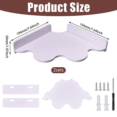MDF Wall-mounted Storage Racks LS-AJEW-WH0752-422A-1