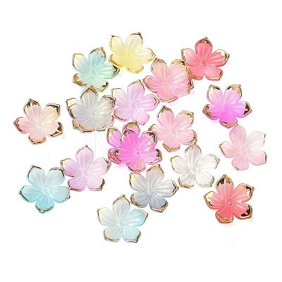 Opaque Acrylic Bead Caps OACR-Z037-14A-1