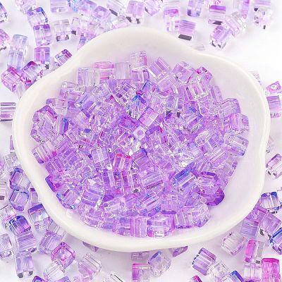 Spray Painted Glass Seed Beads SEED-A034-01J-1