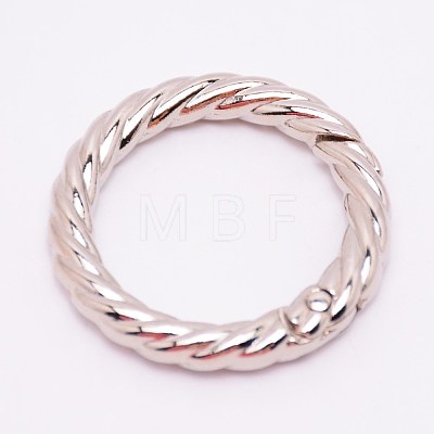 Zinc Alloy Spring Gate Rings PALLOY-WH0081-51B-04-1