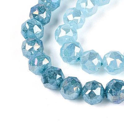 Anti-Tarnish Electroplate Glass Beads Strands GLAA-N064-8mm-11-1