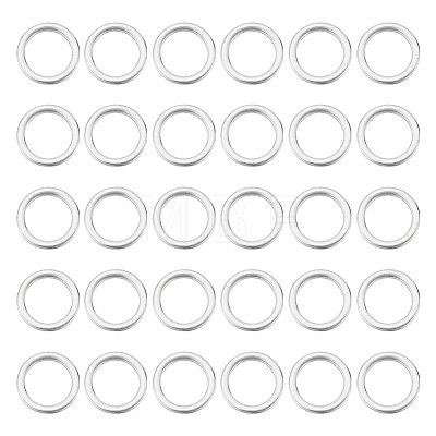 BENECREAT 80Pcs 304 Stainless Steel Linking Rings STAS-BC0003-63-1