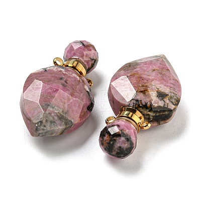 Faceted Natural Rhodonite Pendants G-A225-02G-1