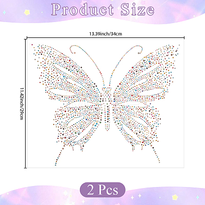2Pcs Resin Hotfix Rhinestone DIY-CP0013-89B-1