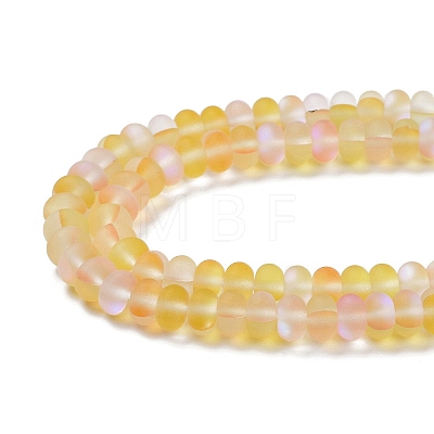 Frosted Transparent Glass Beads Strands FGLA-M002-01G-1