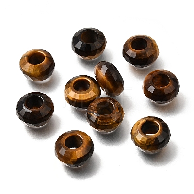 Natural Tiger Eye European Beads GG-NH0003-A04-1