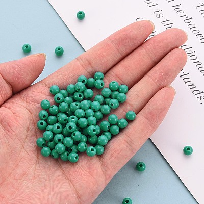 Opaque Acrylic Beads X-MACR-S370-C6mm-S036-1