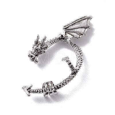 Alloy Dragon Cuff Earrings EJEW-C046-02AS-1