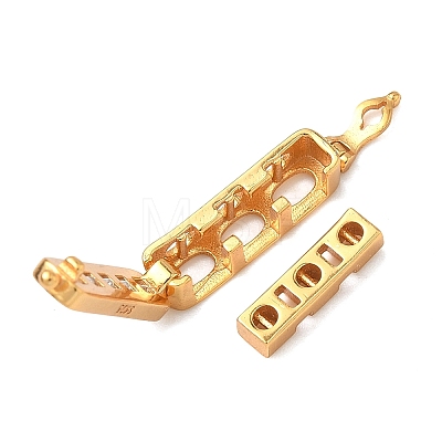 925 Sterling Silver Cubic Zirconia Twister Clasps STER-WH0007-28B-G-1