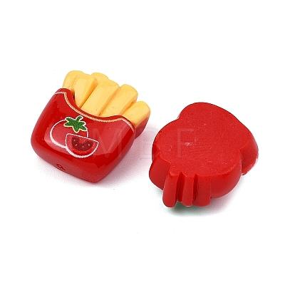 Tomato Opaque Resin Cabochons RESI-C076-01-1