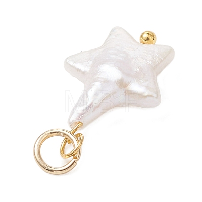 Natural Baroque Keshi Pearl Pendants PALLOY-JF05013-1