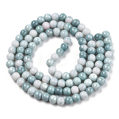 Opaque Crackle Glass Round Beads Strands GLAA-T031-01A-1