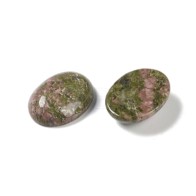 Natural Unakite Cabochons G-B080-01A-14-1