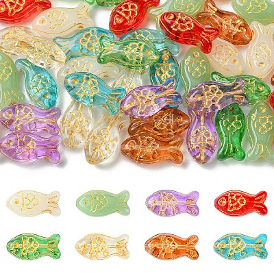 40Pcs 8 Styles Glass Beads GLAA-YW0005-84-1