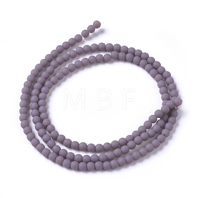 Frosted Opaque Glass Bead Strands FGLA-G002-A05-1