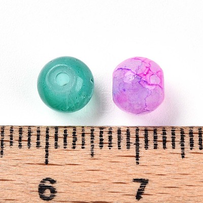 Baking Painted Imiation Jade Glass Beads DGLA-S115-6mm-MY-1