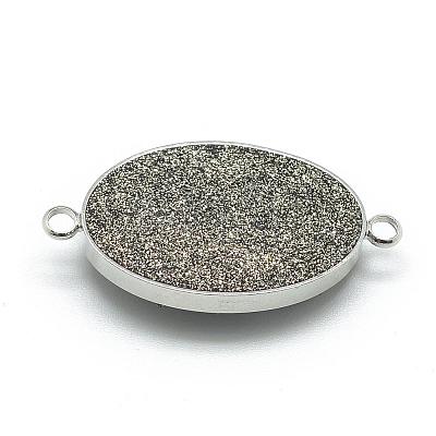 Natural Druzy Gemstone Links connectors G-Q489-H02-1