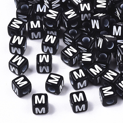 Opaque Acrylic Beads SACR-N002-01M-1