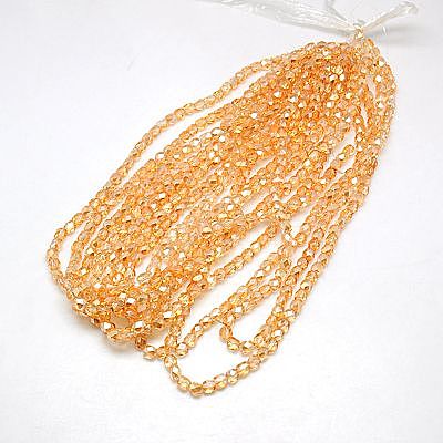 Electroplate Glass Beads Strands EGLA-F002-D13-1