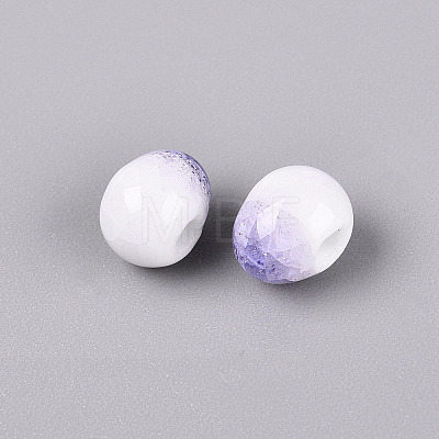 Handmade Crackle Porcelain Beads PORC-Q008-06B-04-1