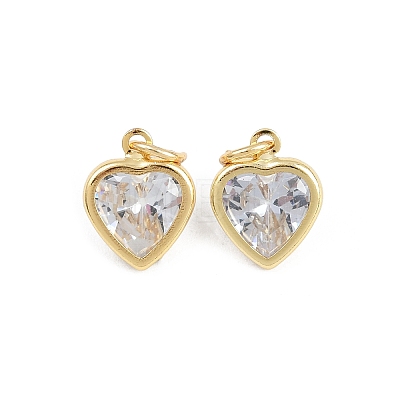 Brass Glass Charms KK-A269-51G-1