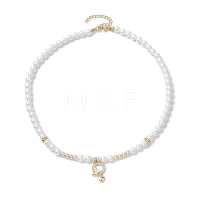 Shell Pearl Necklaces NJEW-JN04862-1