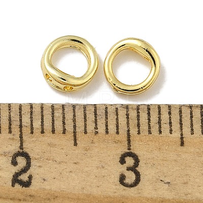Brass Ring Charm Connectors KK-P284-06G-01-1
