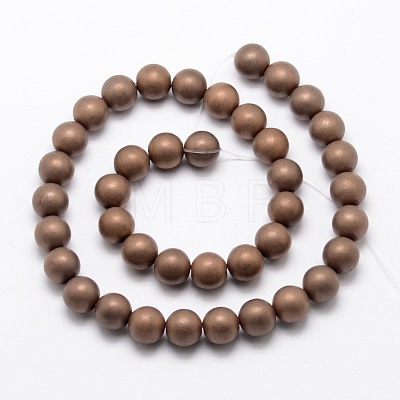 Electroplate Non-magnetic Synthetic Hematite Beads Strands G-R363-6mm-05-1
