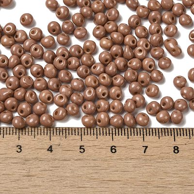 6/0 Opaque Baking Paint Glass Seed Beads SEED-M012-02A-02-1