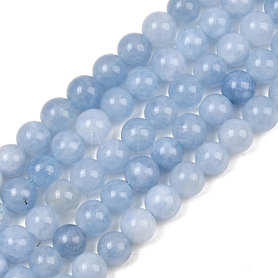 Natural Dyed White Jade Beads Strands GG-CBAEB22-B01-6mm-01-1