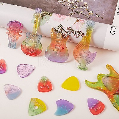 2PCS Guitar Pick Silicone Molds Sets DIY-SZC0003-08-1