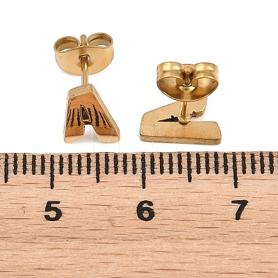 304 Stainless Steel Stud Earrings SA-T001-03G-1
