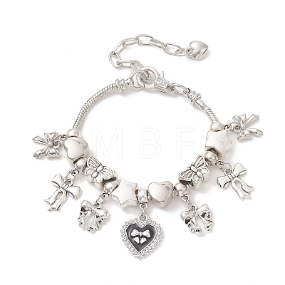 European Style Alloy & Brass Charm Bracelets BJEW-JB13264-1