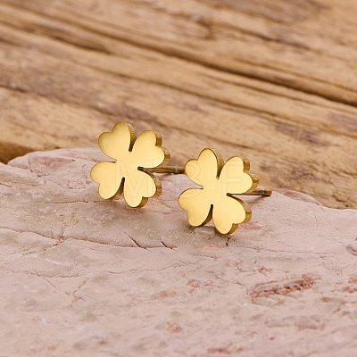304 Stainless Steel Stud Earrings EJEW-I321-03G-1